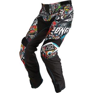 Pantaloni da motocross O'Neal Mayhem Crank neri e multicolore