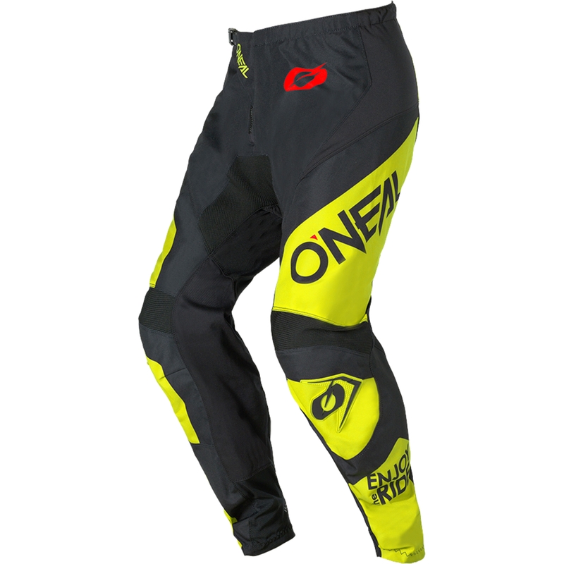 Pantaloni da motocross O´Neal Element Racewear neri e giallo fluo