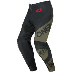 Pantaloni da motocross O'Neal Element Racewear neri-oliva