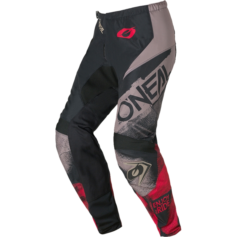 Pantaloni da motocross O´Neal Element Roller grigio-rosso