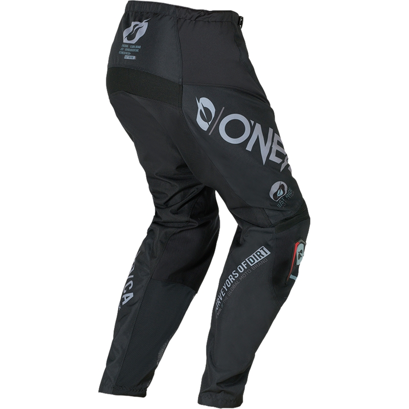 Pantaloni da motocross O´Neal Element Brand neri e grigi