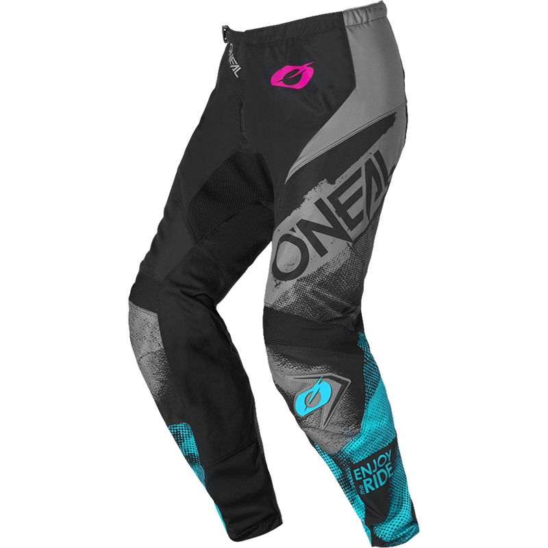 Pantaloni da motocross da donna O´Neal Element Roller neri e blu