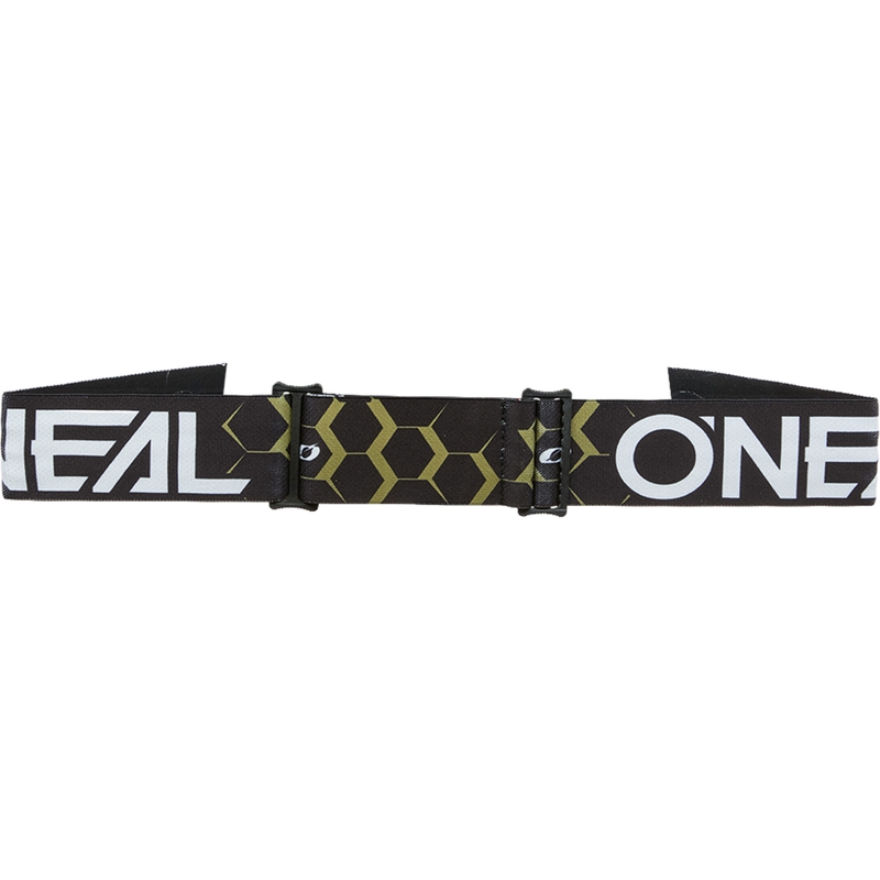 Occhiali da motocross O´Neal B-33 Hexa nero-oro (plexiglass a specchio argentato)