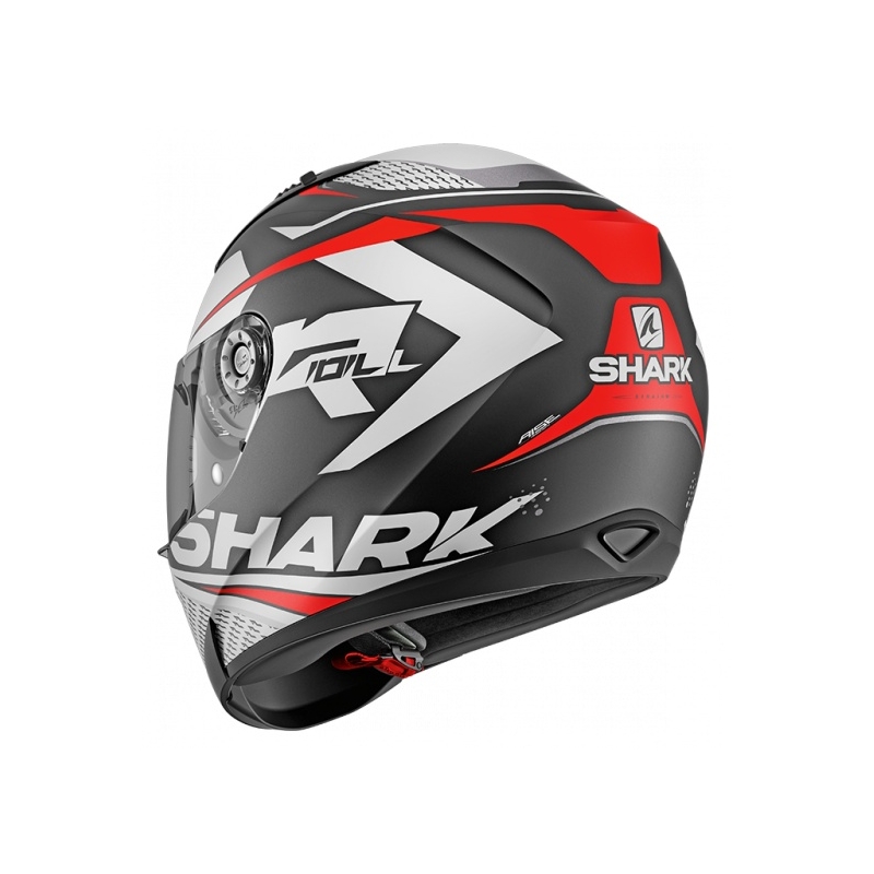 Casco integrale SHARK RIDILL 1.2 Stratom Mat grigio-bianco-rosso