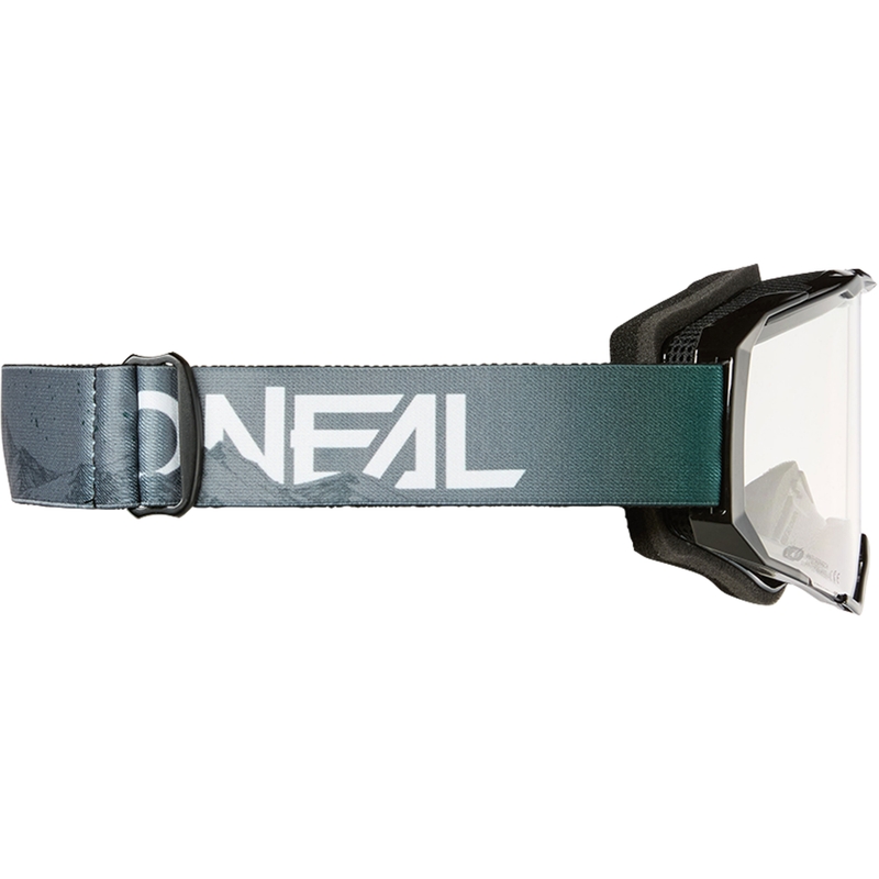 Occhiali da motocross O´Neal B-22 Covert grigio-verde (plexiglass trasparente)