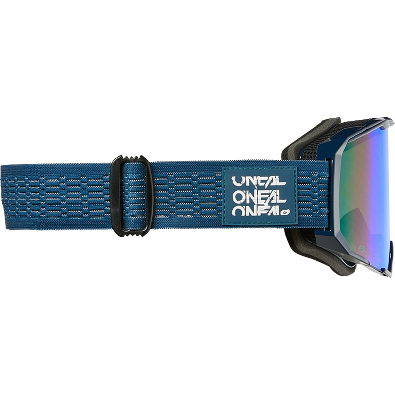 Occhiali da motocross O´Neal B-22 Static blue (plexiglass blu iridio)