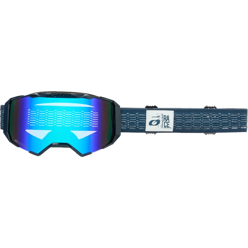 Occhiali da motocross O´Neal B-22 Static blue (plexiglass blu iridio)