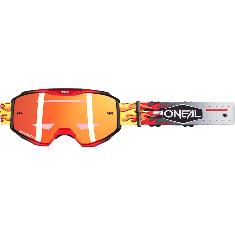 Occhiali da motocross O´Neal B-10 HR multicolore (plexiglass rosso iridio)