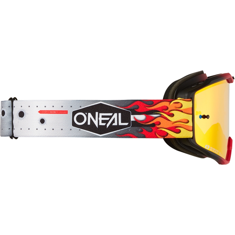 Occhiali da motocross O´Neal B-10 HR multicolore (plexiglass rosso iridio)