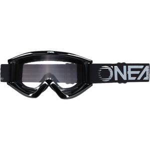 Occhiali da motocross O´Neal B-Zero neri (plexiglass trasparente)