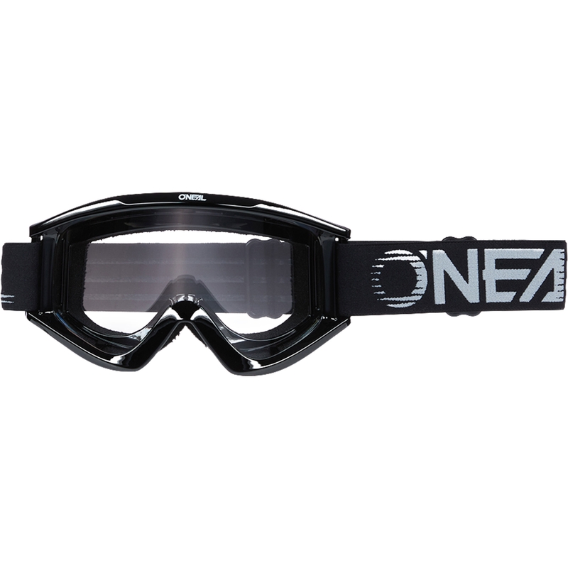 Occhiali da motocross O´Neal B-Zero neri (plexiglass trasparente)