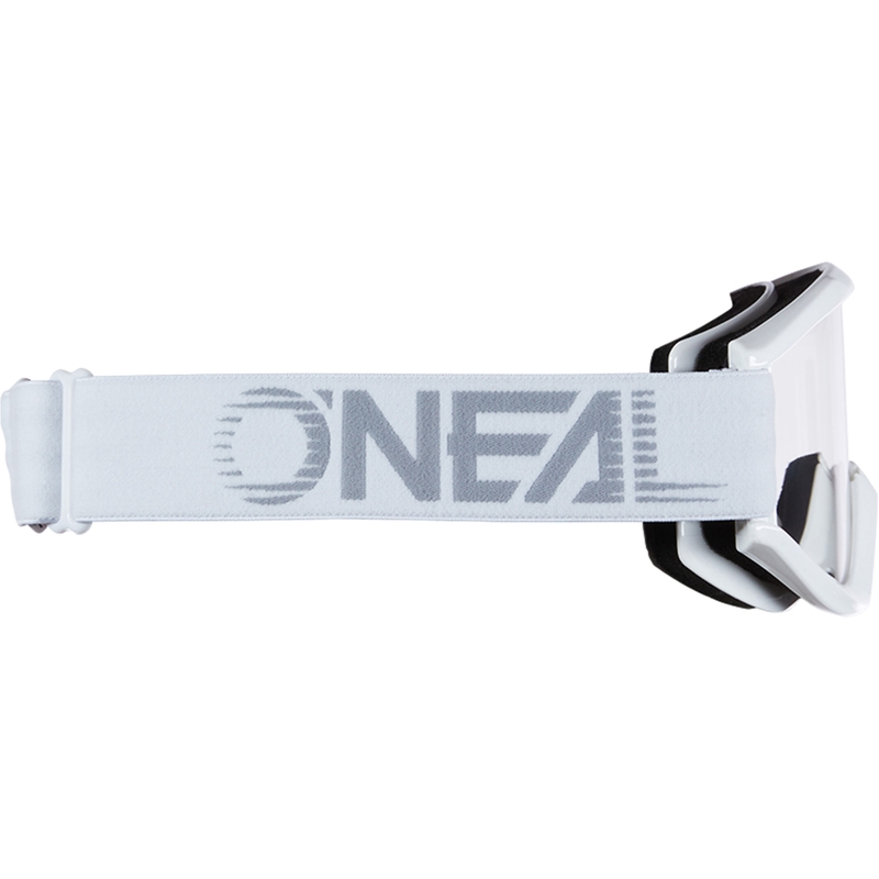 Occhiali da motocross O´Neal B-Zero bianchi (plexiglass trasparente)