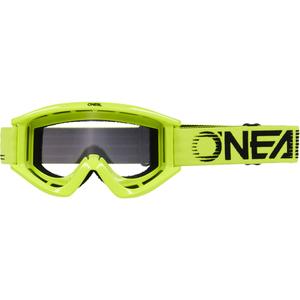 Occhiali da motocross O´Neal B-Zero giallo fluo (plexiglass trasparente)
