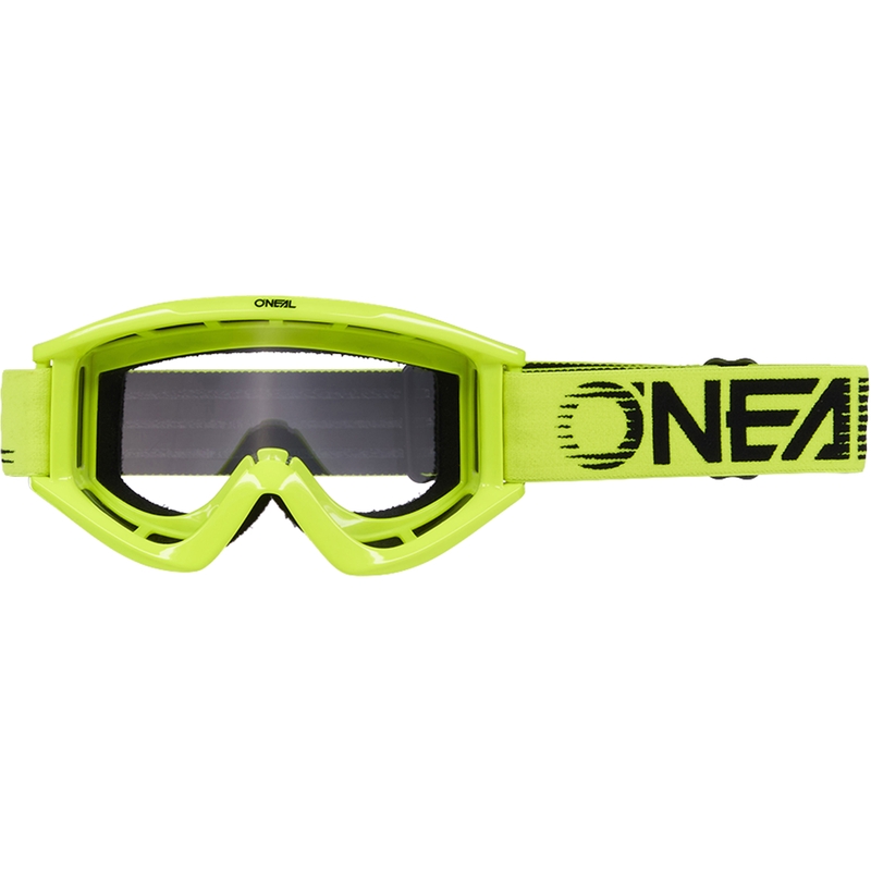 Occhiali da motocross O´Neal B-Zero giallo fluo (plexiglass trasparente)