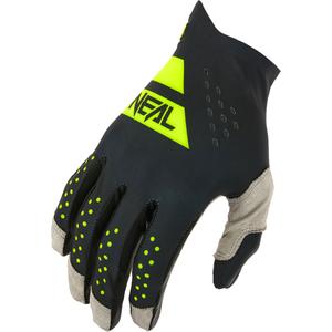 Guanti da motocross O´Neal Pin it Slip on neri-gialli fluo