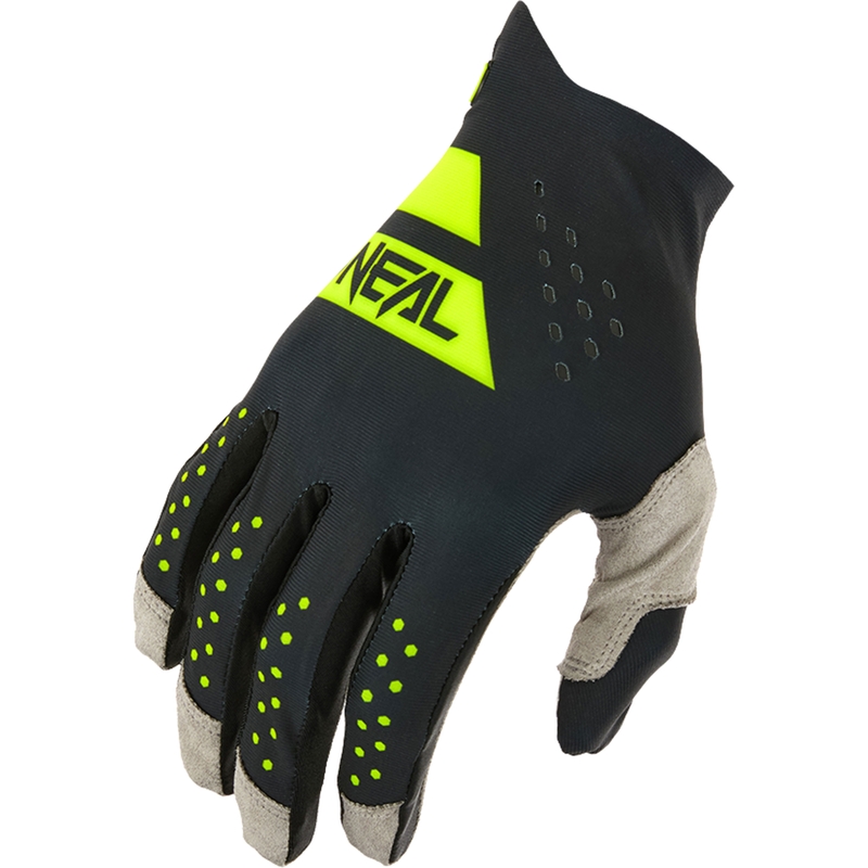 Guanti da motocross O´Neal Pin it Slip on neri-gialli fluo