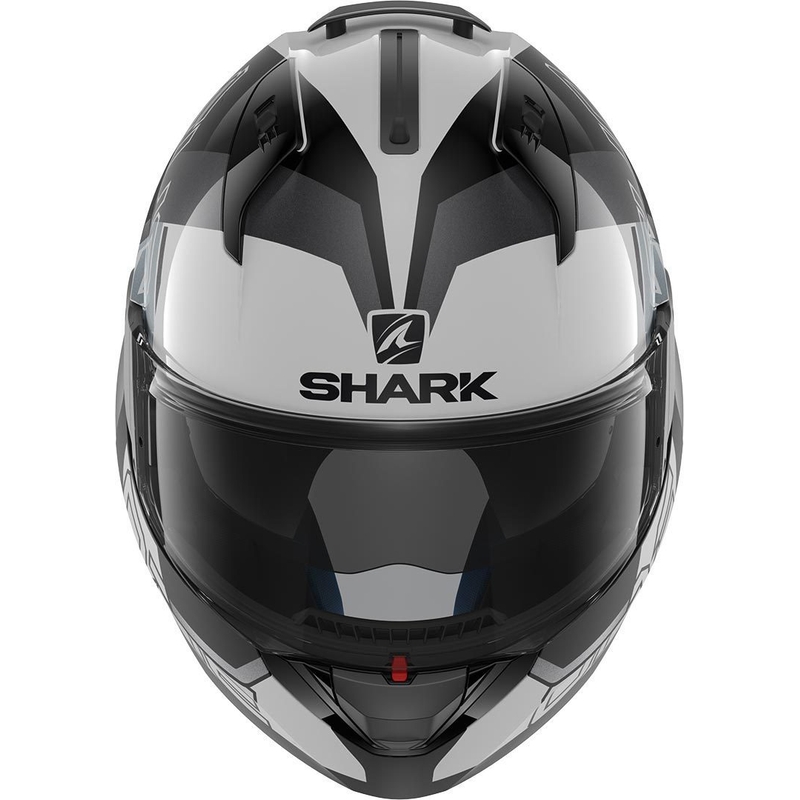 Překlápěcí přilba SHARK EVO-ONE 2 Slasher černo-bílo-stříbrná