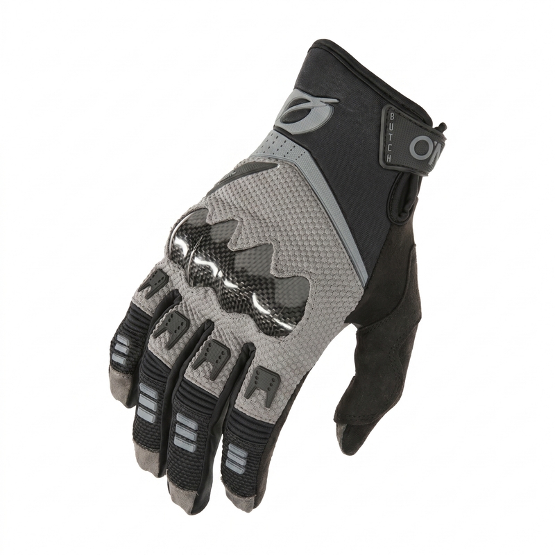 Guanti da motocross O´Neal Butch Carbon CE grigio-nero