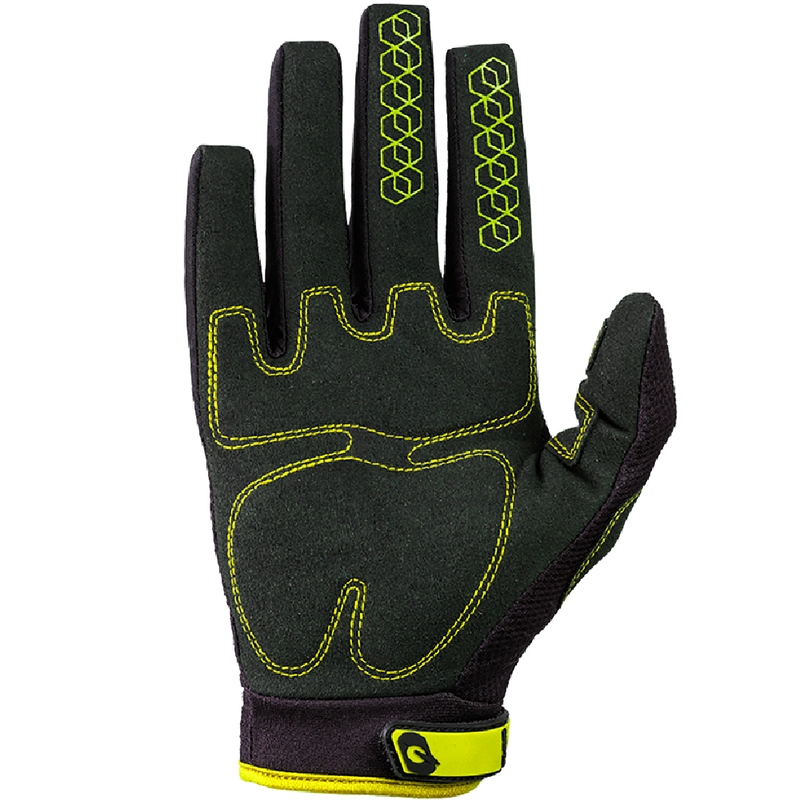 Guanti da motocross O'Neal Sniper Elite neri-gialli fluo