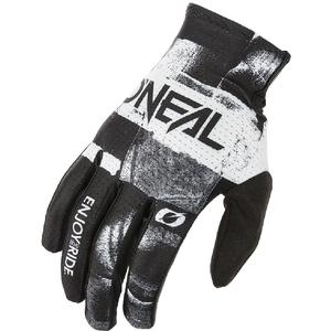 Guanti da motocross O'Neal Matrix Roller neri e bianchi