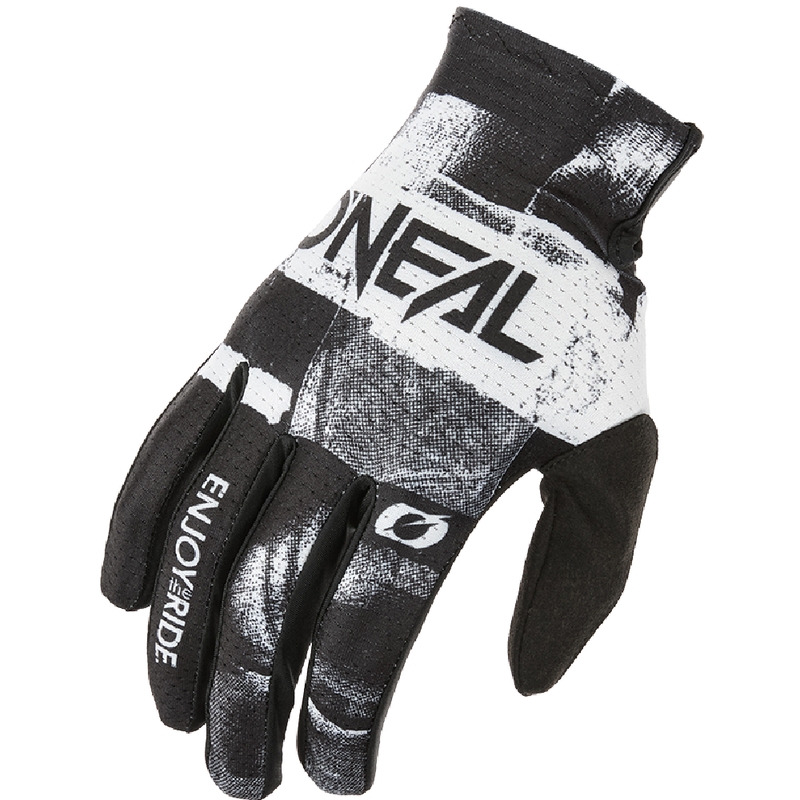 Guanti da motocross O'Neal Matrix Roller neri e bianchi