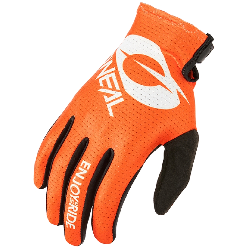 Guanti da motocross O'Neal Matrix Stacked arancione-bianco