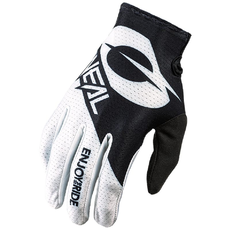 Guanti da motocross O'Neal Matrix Stacked neri e bianchi