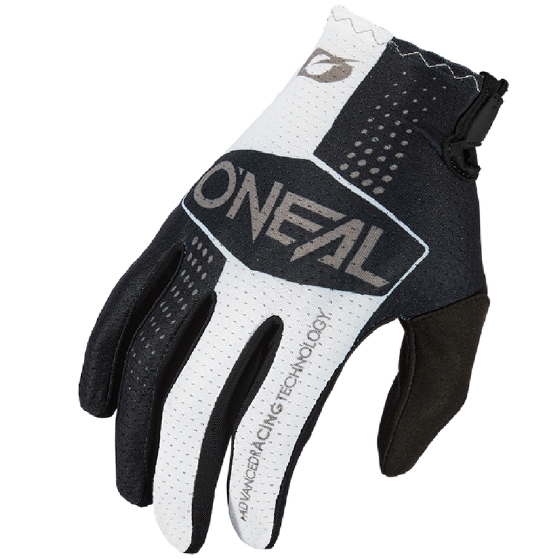 Guanti da motocross O'Neal Matrix Split neri e bianchi