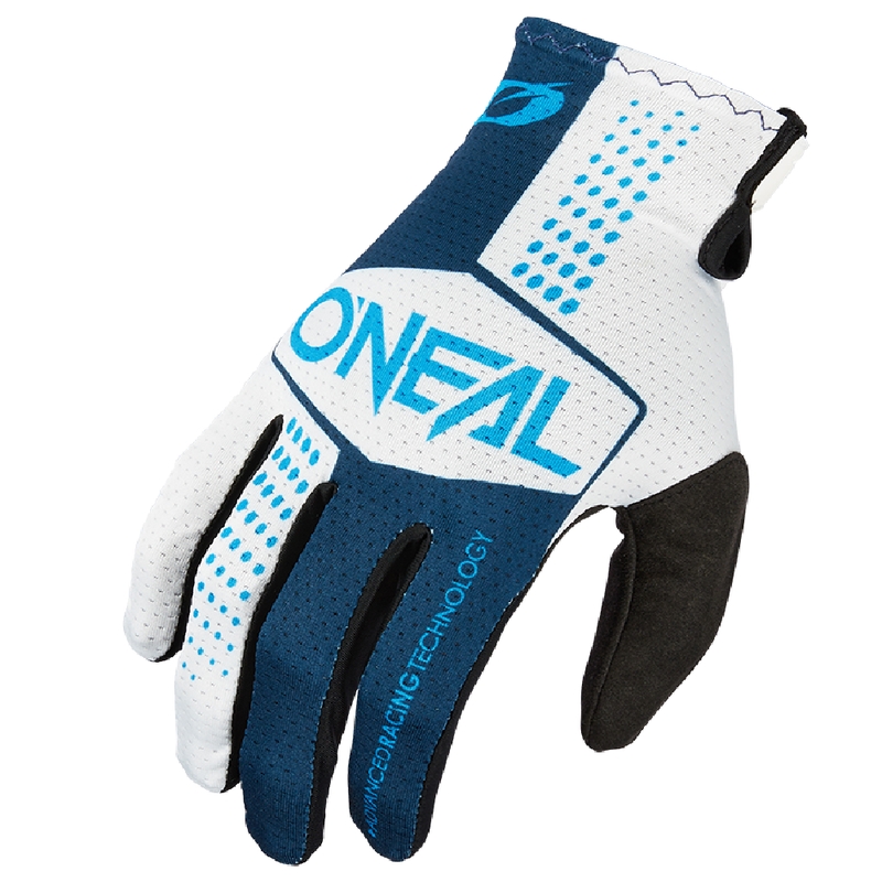Guanti da motocross O'Neal Matrix Split blu-bianchi
