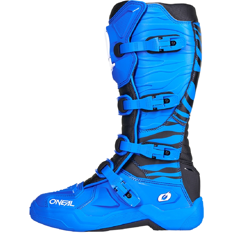 Stivali da motocross O'Neal 3SRS Zebra blu