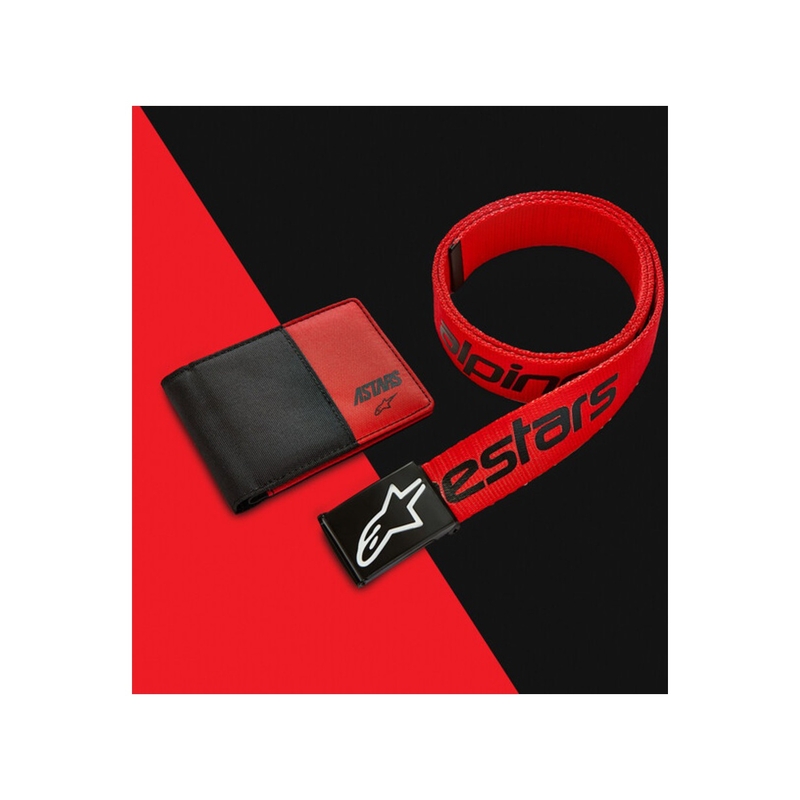 Cintura Alpinestars Linear Web nera-rossa