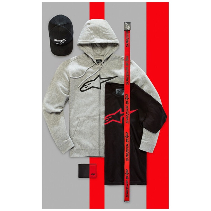 Cintura Alpinestars Linear Web nera-rossa