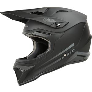 Casco da motocross per bambini O'Neal 3SRS, nero opaco.