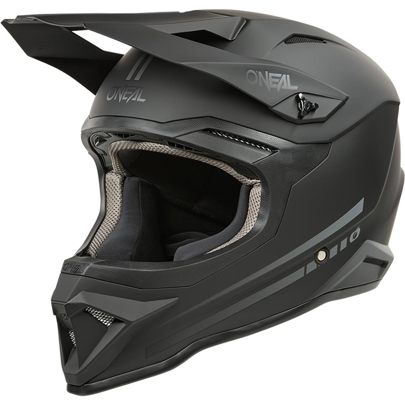 Casco da motocross per bambini O'Neal 3SRS, nero opaco.