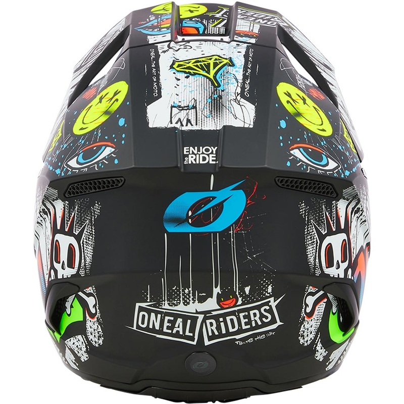 Casco da motocross per bambini O'Neal 3SRS Rancid bianco e nero
