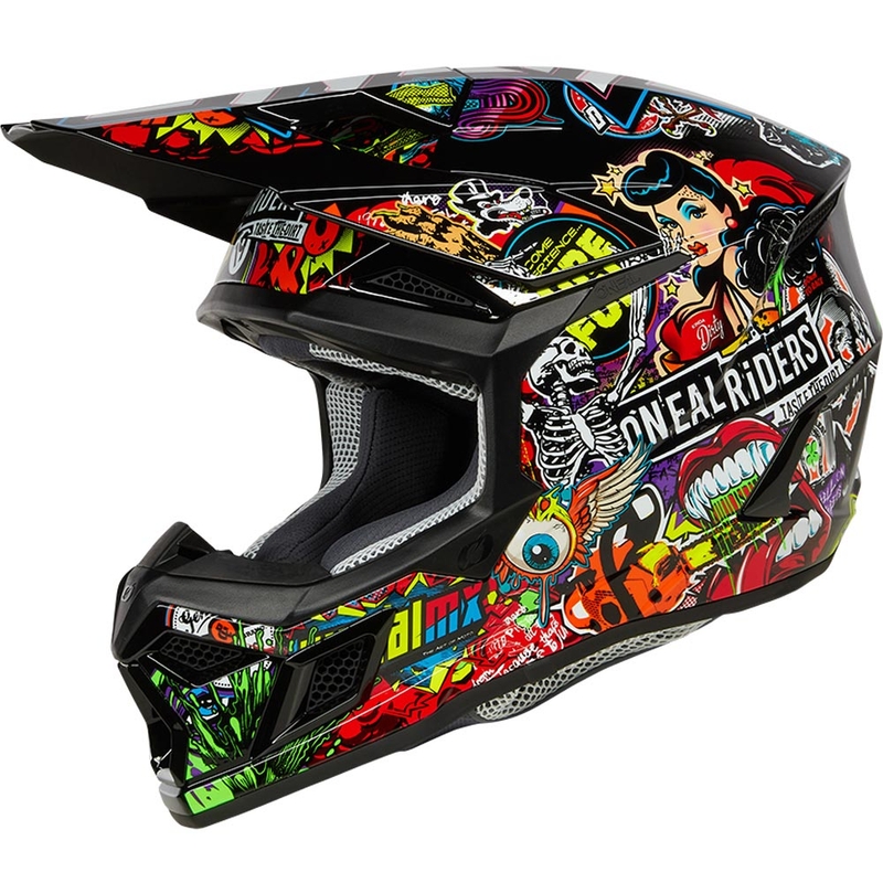 Casco da motocross per bambini O'Neal 3SRS Crank opaco multicolore