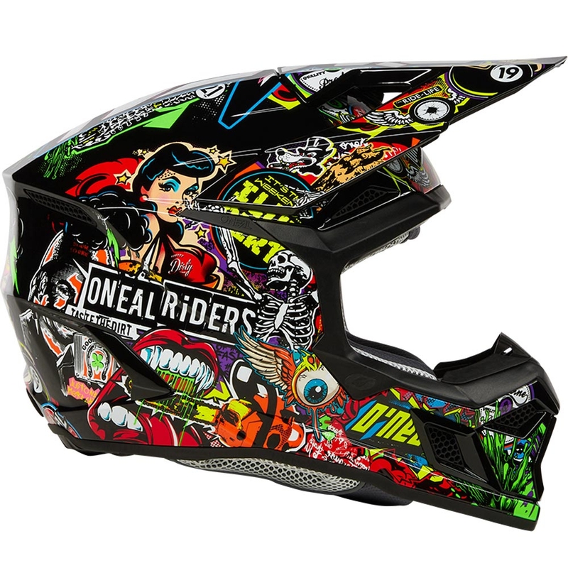 Casco da motocross per bambini O'Neal 3SRS Crank opaco multicolore