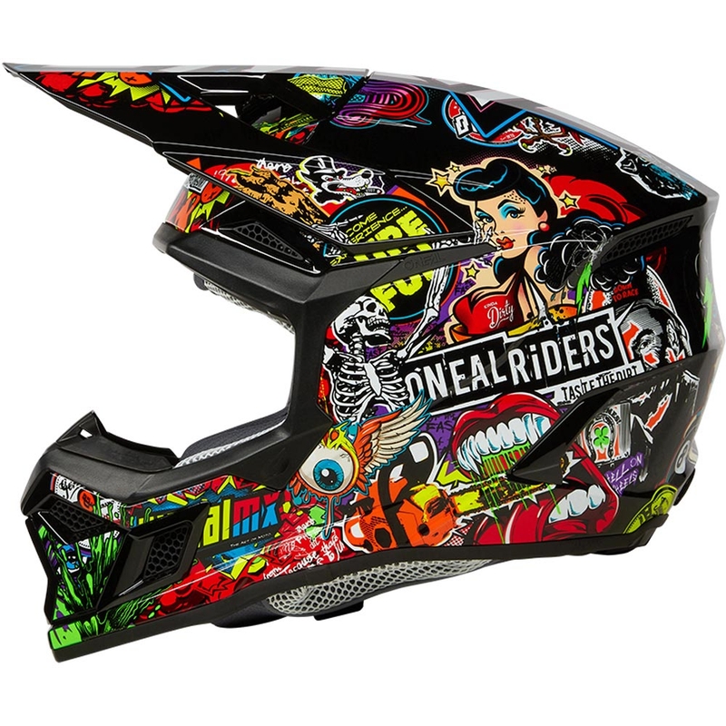Casco da motocross per bambini O'Neal 3SRS Crank opaco multicolore
