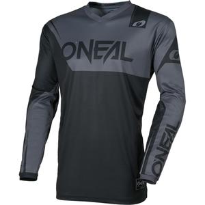 Maglia da motocross per bambini O'Neal Element Racewear, nera e grigia.