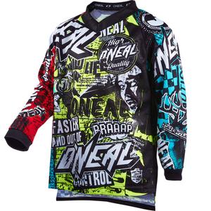 Maglia da motocross O'Neal Element Wild per bambini, multicolore