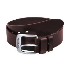 Cintura in pelle marrone con fibbia RSA