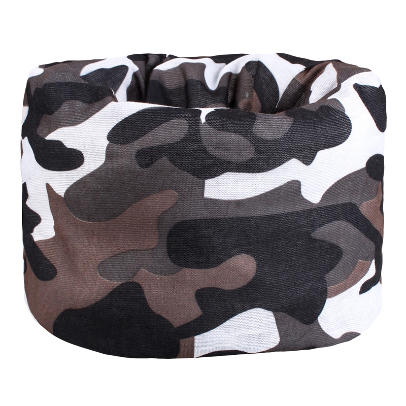 Sciarpa da moto multifunzionale RSA Camo grigio