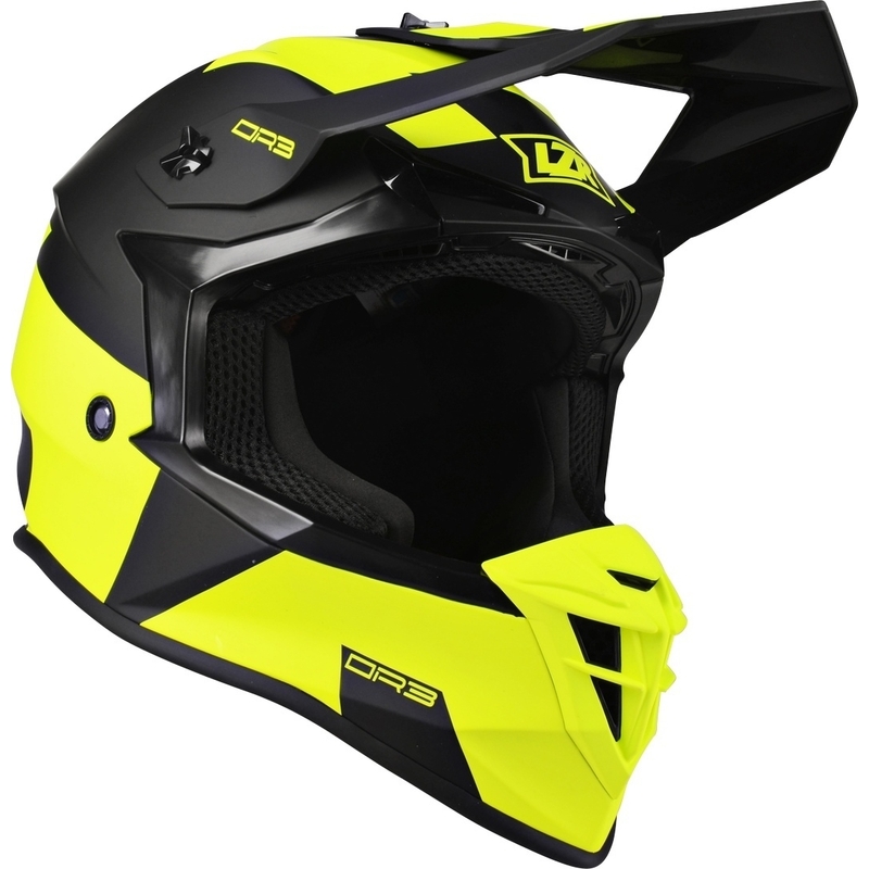 Motokrosová přilba na motorku Lazer OR-3 Rocky černo-fluo žlutá