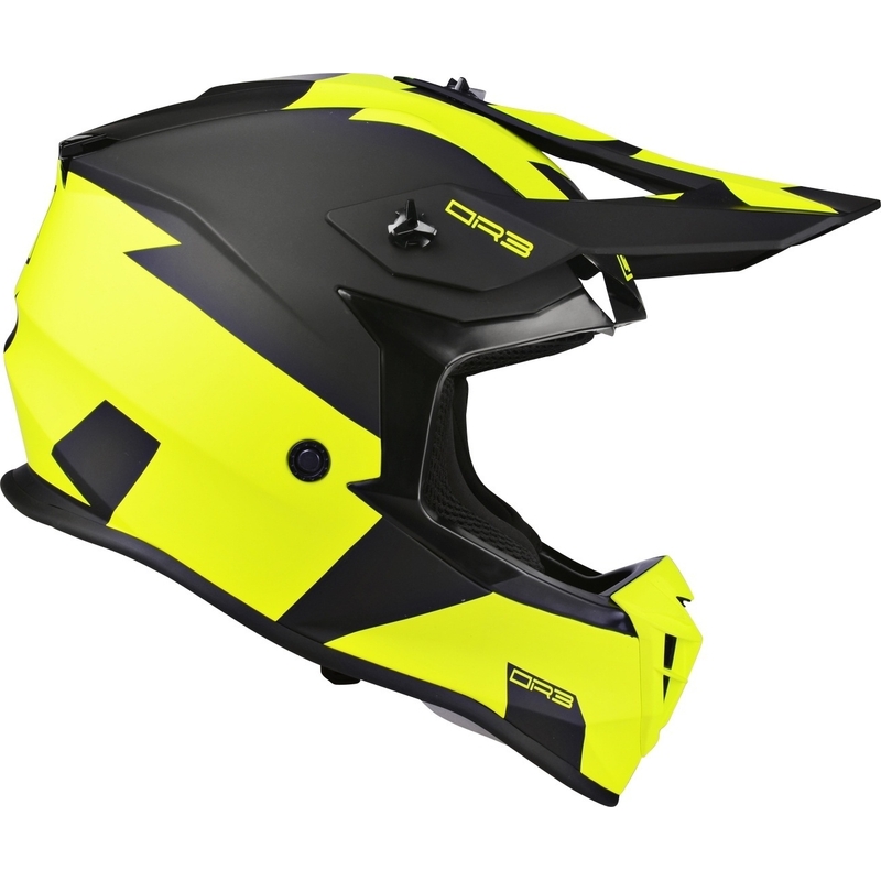 Motokrosová přilba na motorku Lazer OR-3 Rocky černo-fluo žlutá