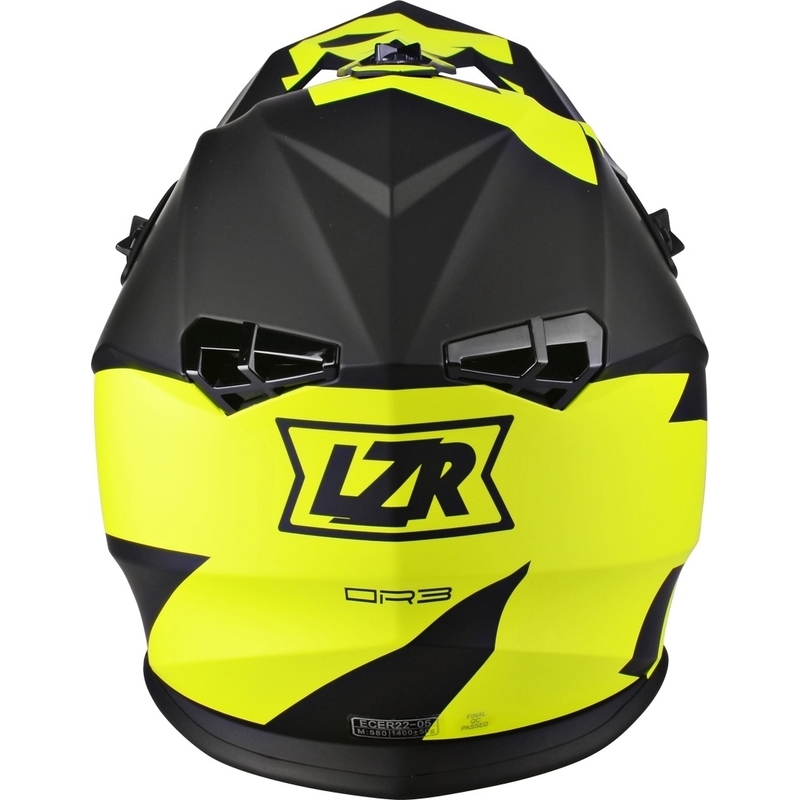 Motokrosová přilba na motorku Lazer OR-3 Rocky černo-fluo žlutá