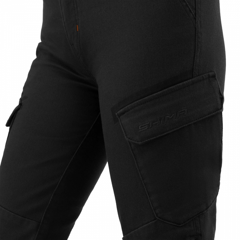 Jeans da motociclista corti da donna Shimano Recon neri