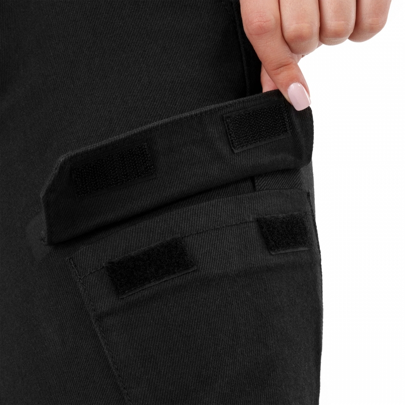 Jeans da motociclista corti da donna Shimano Recon neri