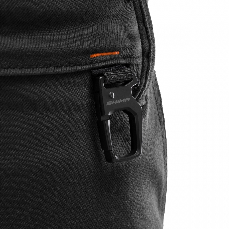 Jeans da motociclista corti da donna Shimano Recon neri