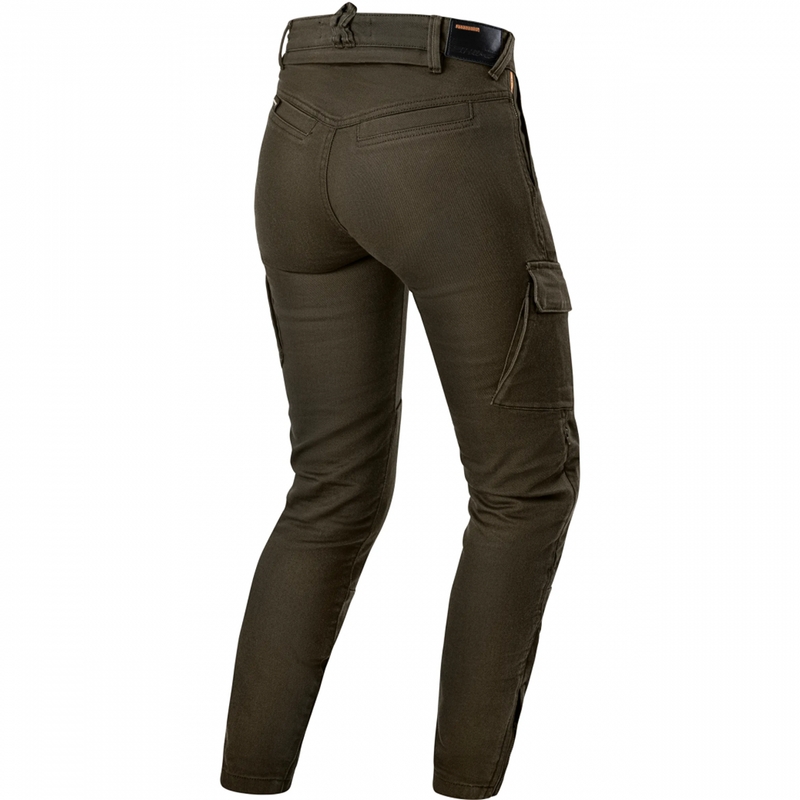 Jeans da motociclista corti da donna Shimano Recon verdi