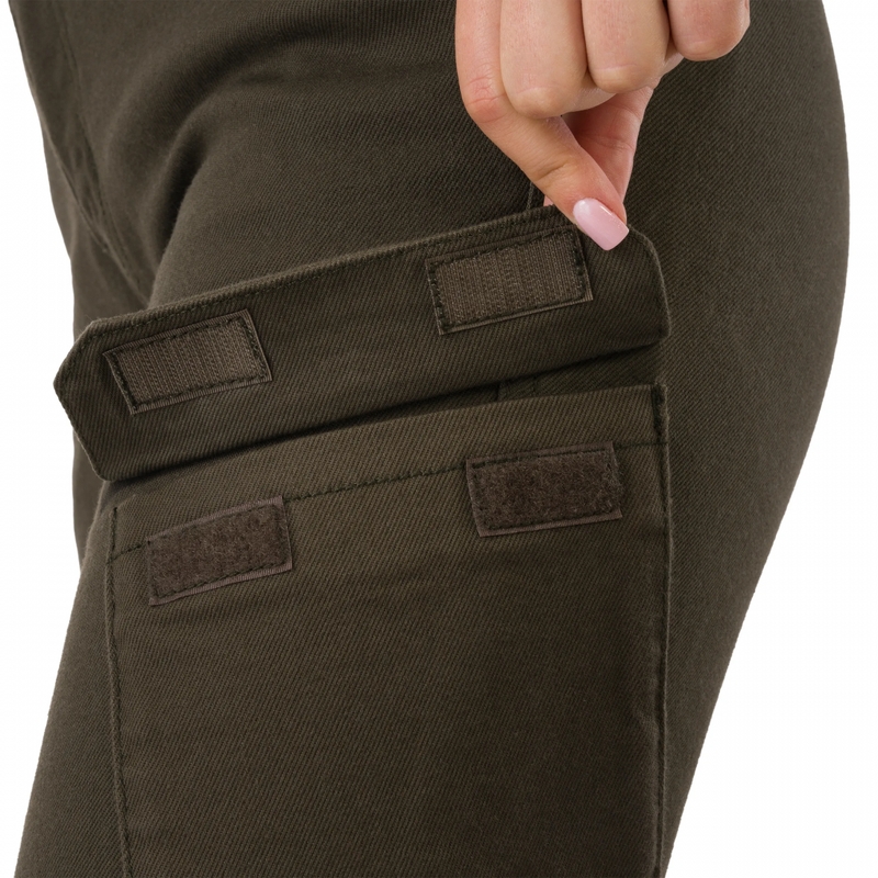 Jeans da motociclista corti da donna Shimano Recon verdi